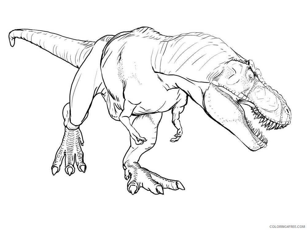 Tyrannosaurus Rex Coloring Pages Animal Printable Sheets TRex 5 2021 4919 Coloring4free