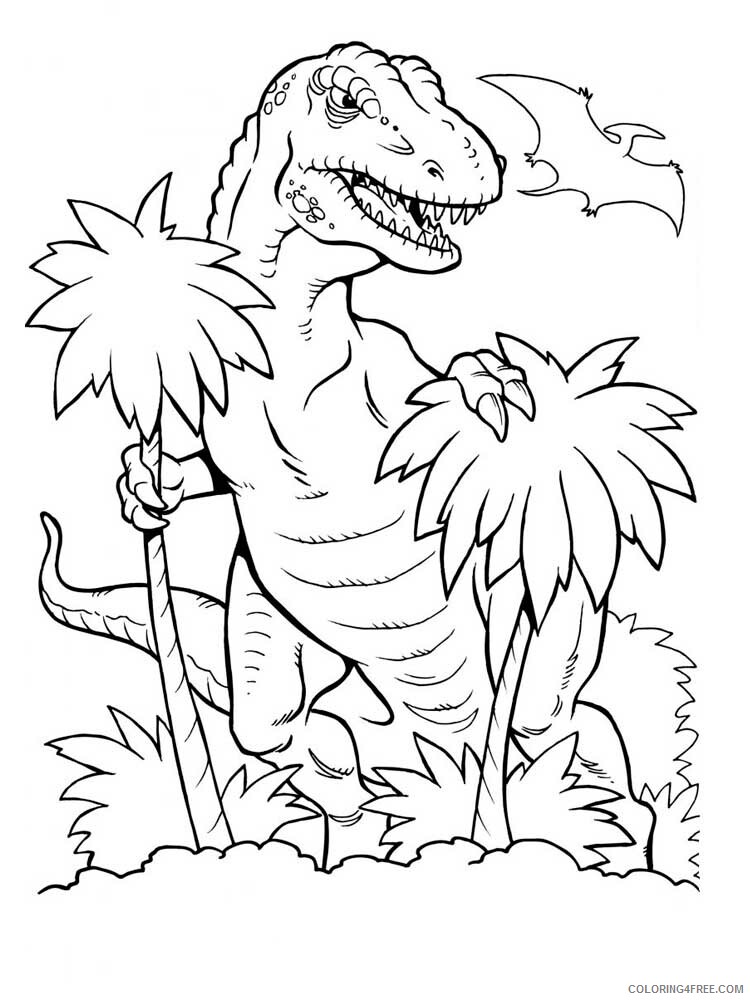 Tyrannosaurus Rex Coloring Pages Animal Printable Sheets TRex 6 2021 4920 Coloring4free
