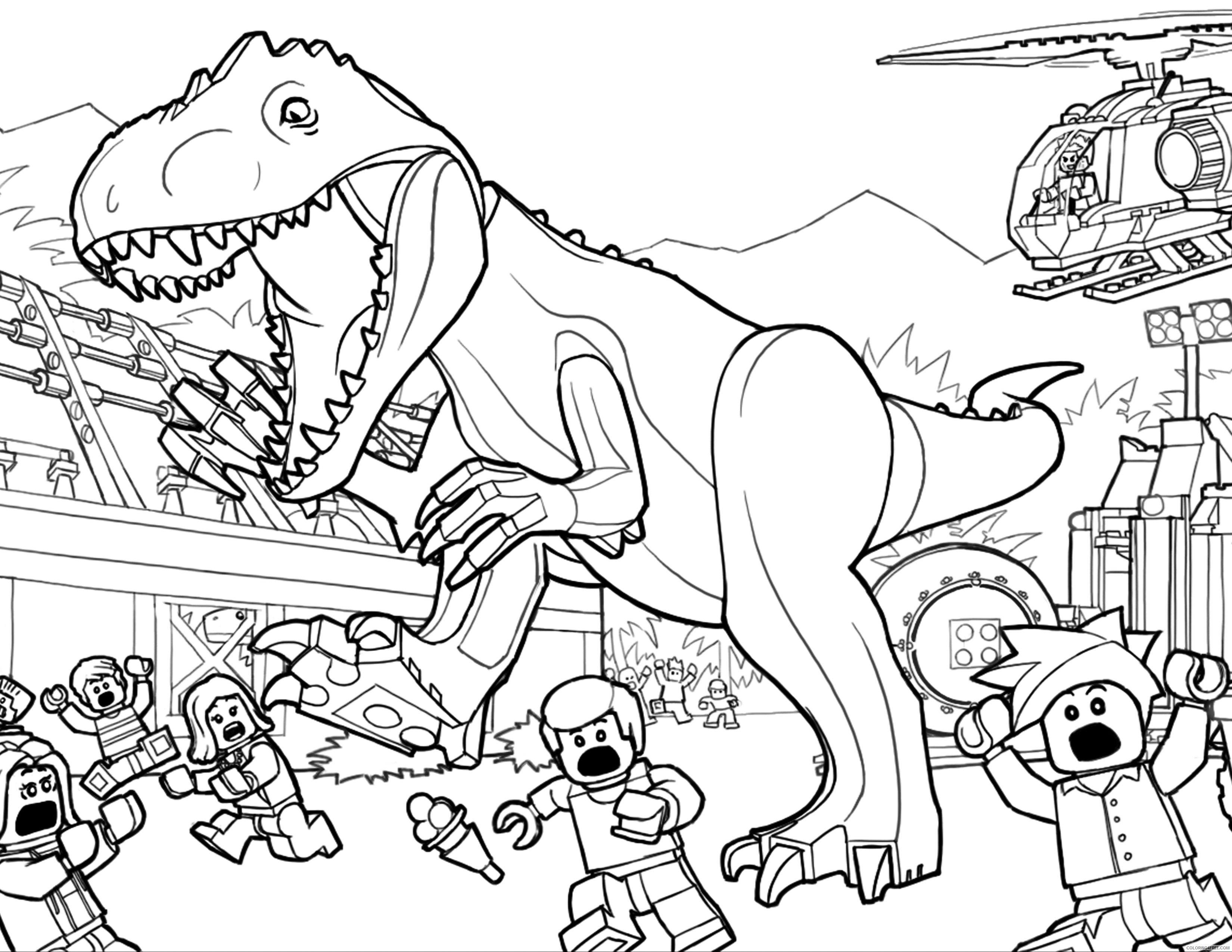 Tyrannosaurus Rex Coloring Pages Animal Printable Sheets TRex Pictures to Print 2021 4929 Coloring4free