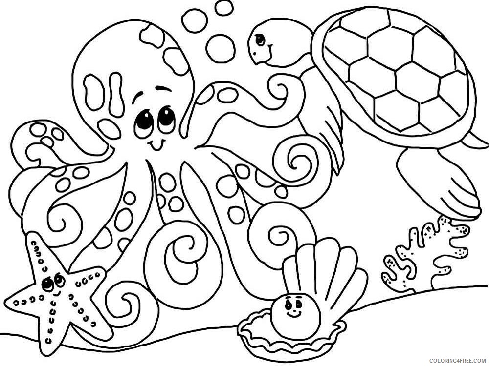 Underwater World Coloring Pages Animal Printable Sheets 2021 4934 Coloring4free
