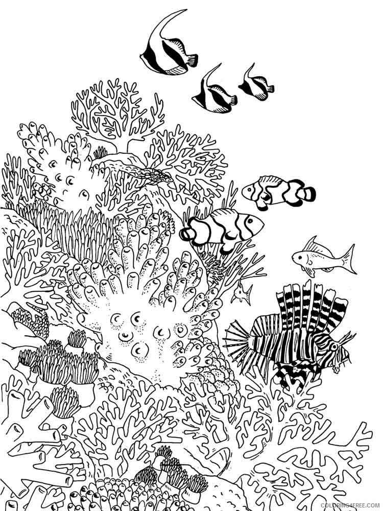 Underwater World Coloring Pages Animal Printable Sheets 2021 4936 Coloring4free