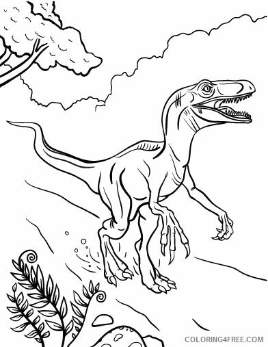 Velociraptor Coloring Pages Animal Printable Sheets Printable Velociraptor 2021 Coloring4free