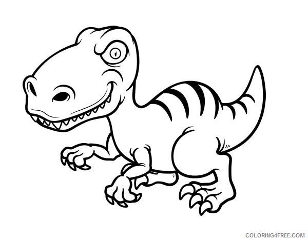 Velociraptor Coloring Pages Animal Printable Sheets Velociraptor Free 2021 4945 Coloring4free