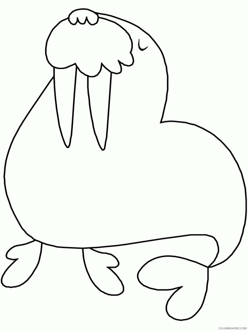 Walrus Coloring Pages Animal Printable Sheets Walrus To Print 2021 4964 Coloring4free