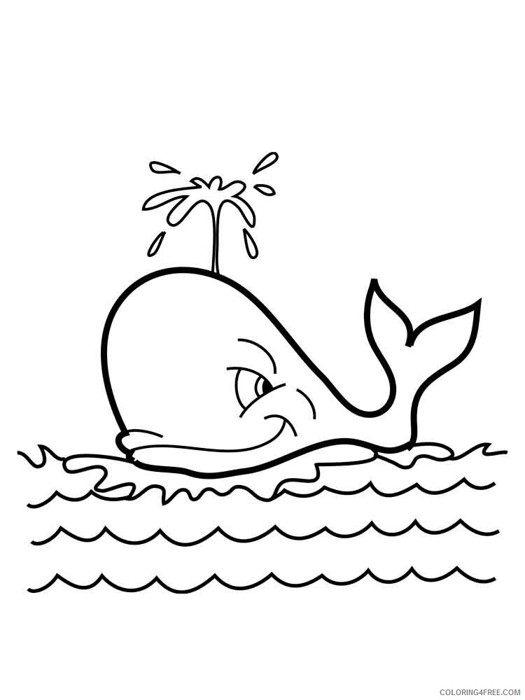 Whale Coloring Pages Animal Printable Sheets animals whale 11 2021 4974 Coloring4free