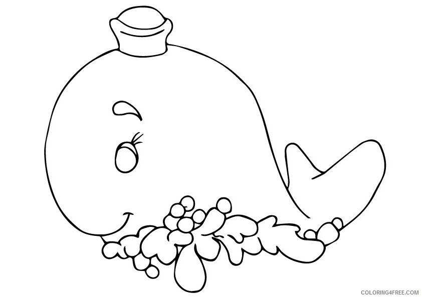 Whale Coloring Pages Animal Printable Sheets cute whale 2021 4983 Coloring4free