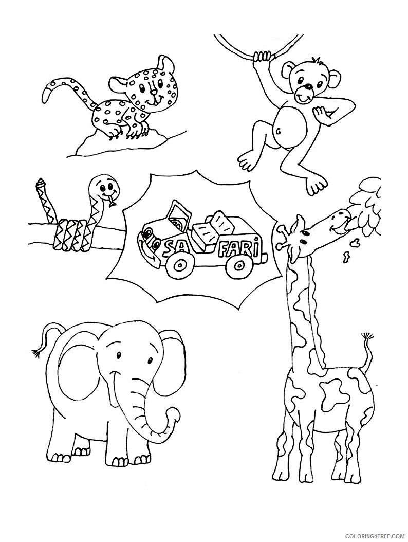 Wild Animal Coloring Pages Animal Printable Sheets Wild Animal Safari 2021 5023 Coloring4free
