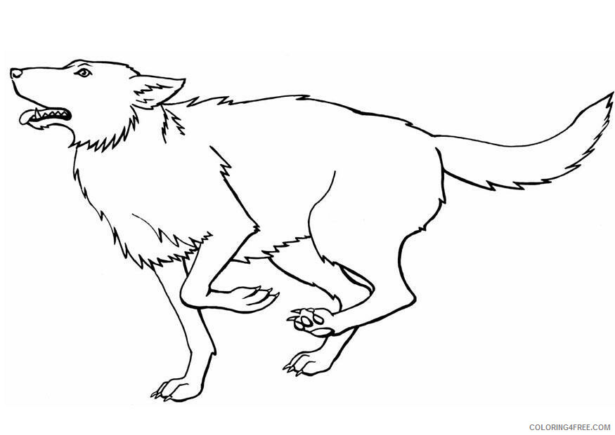 Wolf Coloring Pages Animal Printable Sheets Cute Wolf 2 2021 5049 Coloring4free