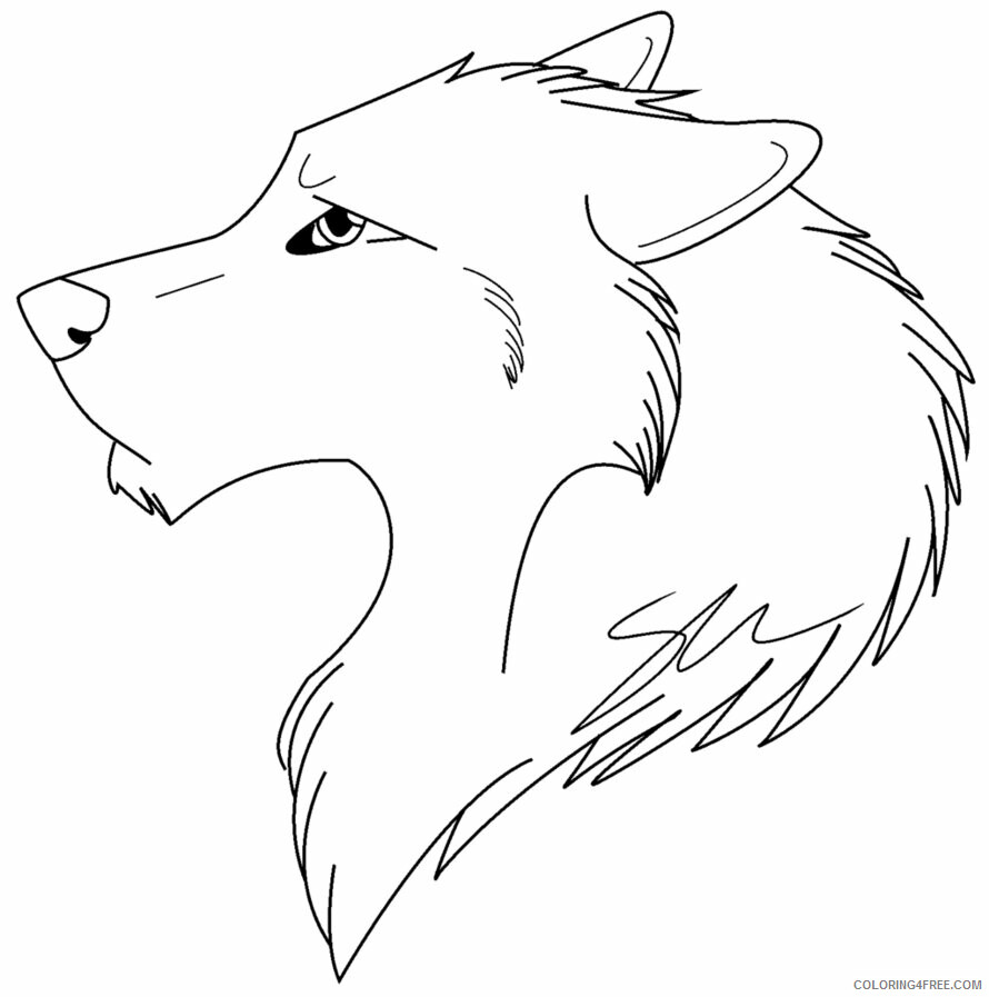 Wolf Coloring Pages Animal Printable Sheets Wolf Face 2021 5075 Coloring4free