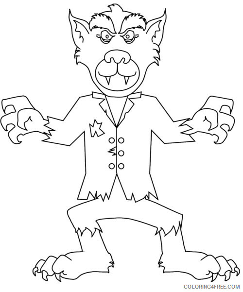 Wolf Coloring Pages Animal Printable Sheets Zombie Warewolf Sheets 2021 5078 Coloring4free