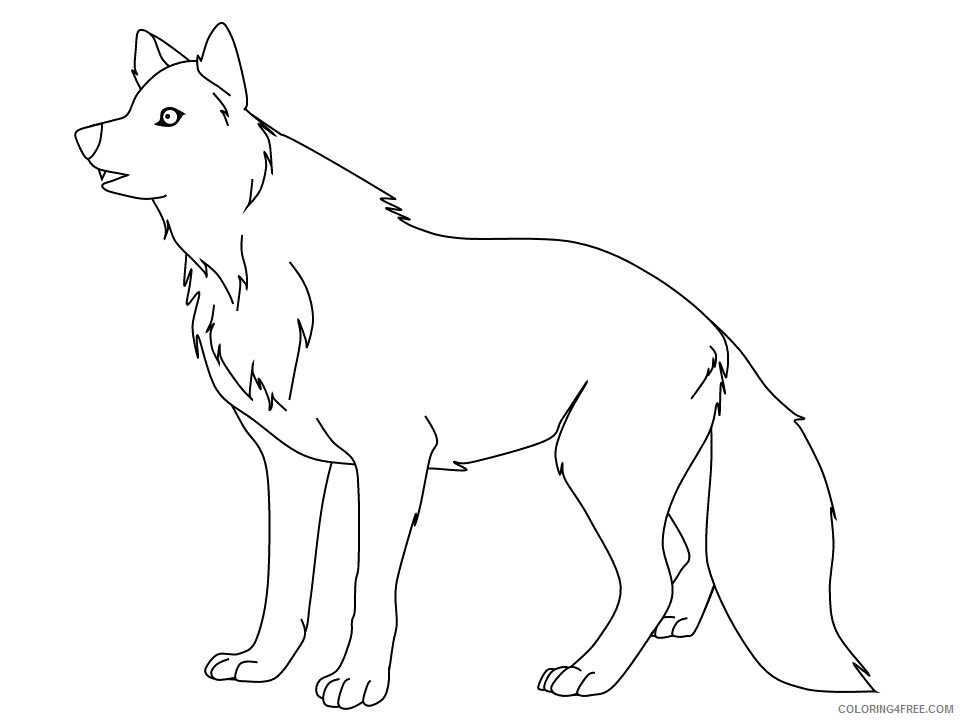 Wolf Coloring Pages Animal Printable Sheets wolf1 2021 5058 Coloring4free