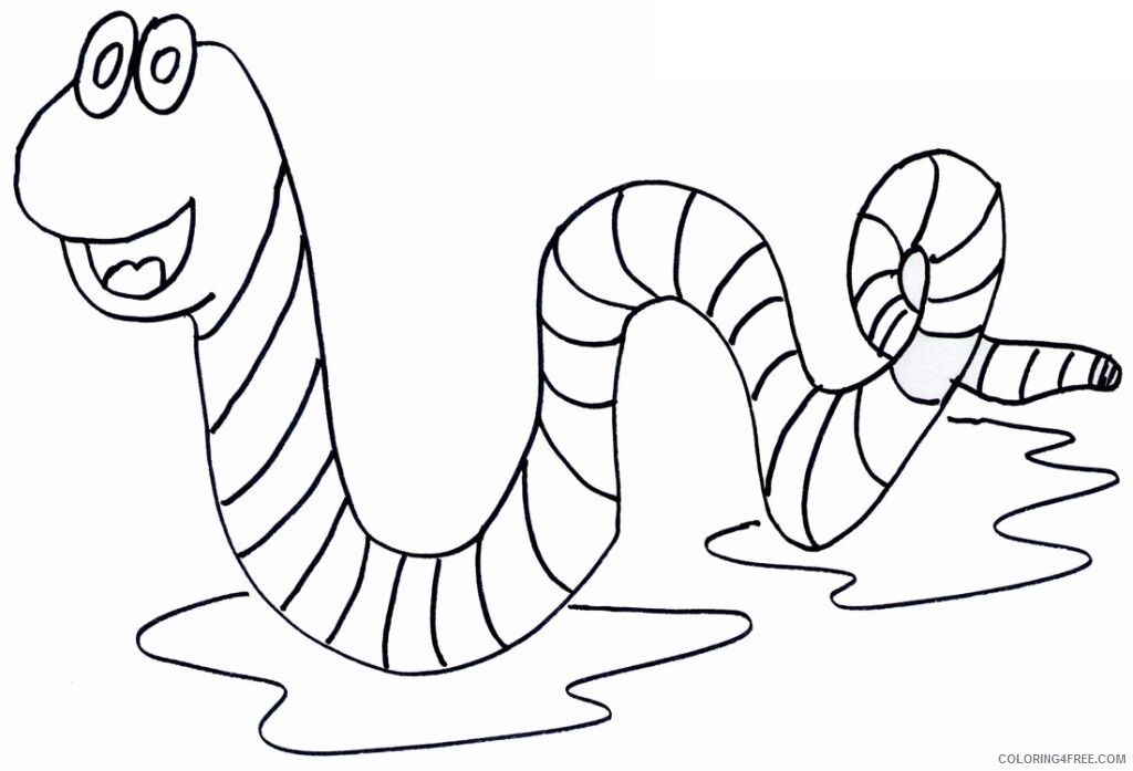 Worm Coloring Sheets Animal Coloring Pages Printable 2021 4608 Coloring4free