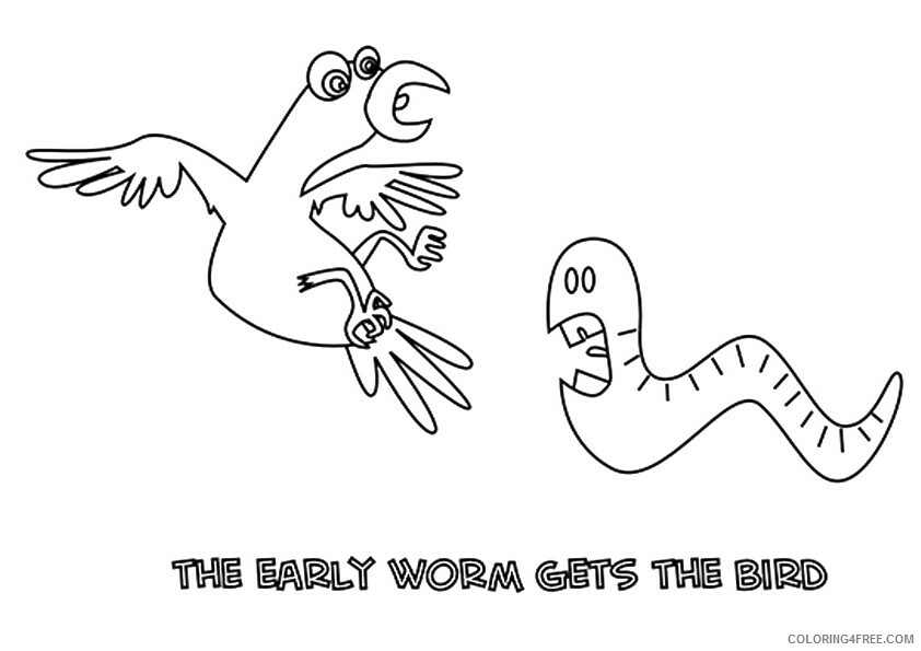 Worm Coloring Sheets Animal Coloring Pages Printable 2021 4611 Coloring4free
