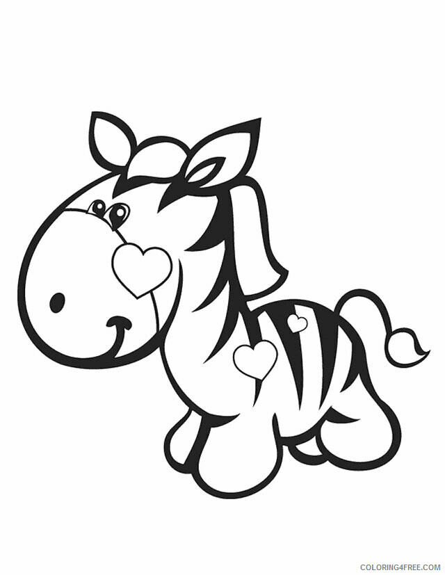 Zebra Printable Sheets Cartoon Zebra 2021 5099 Coloring4free