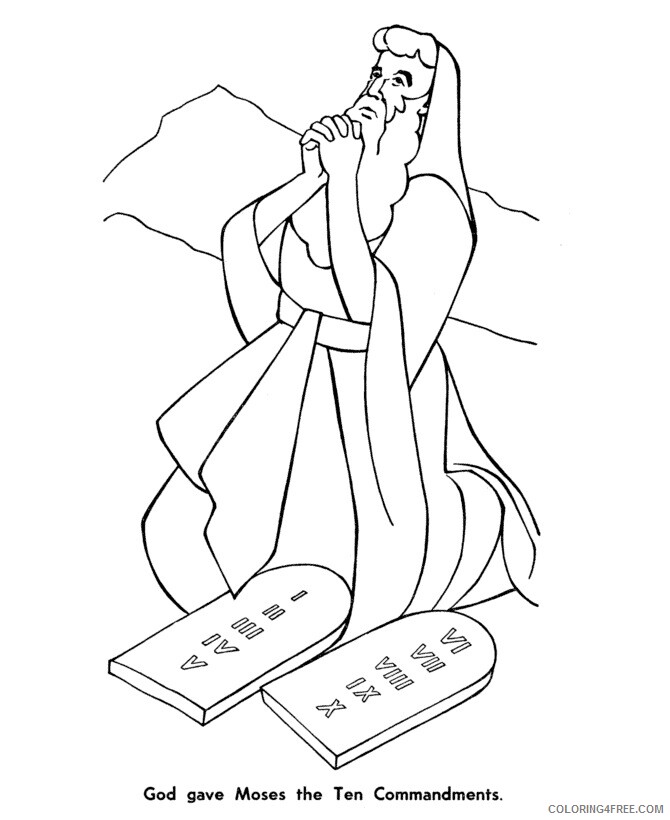 10 Commandments Coloring Page Adventure Bible Coloring 2021 09 043 Coloring4free