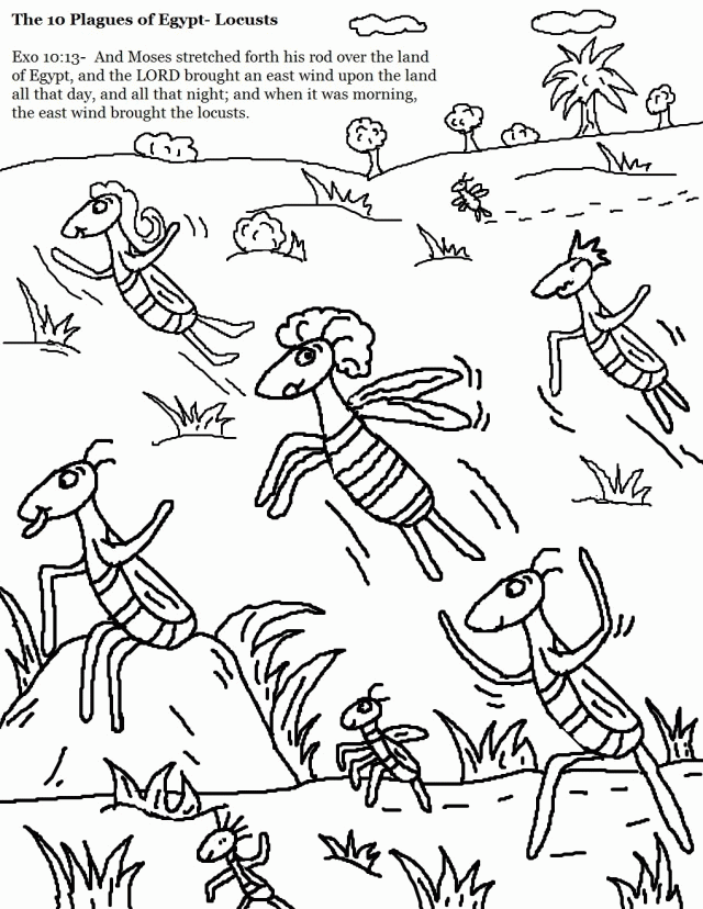 10 Plagues Coloring Pages Printable Sheets 10 Plagues Of 2021 09 084 Coloring4free