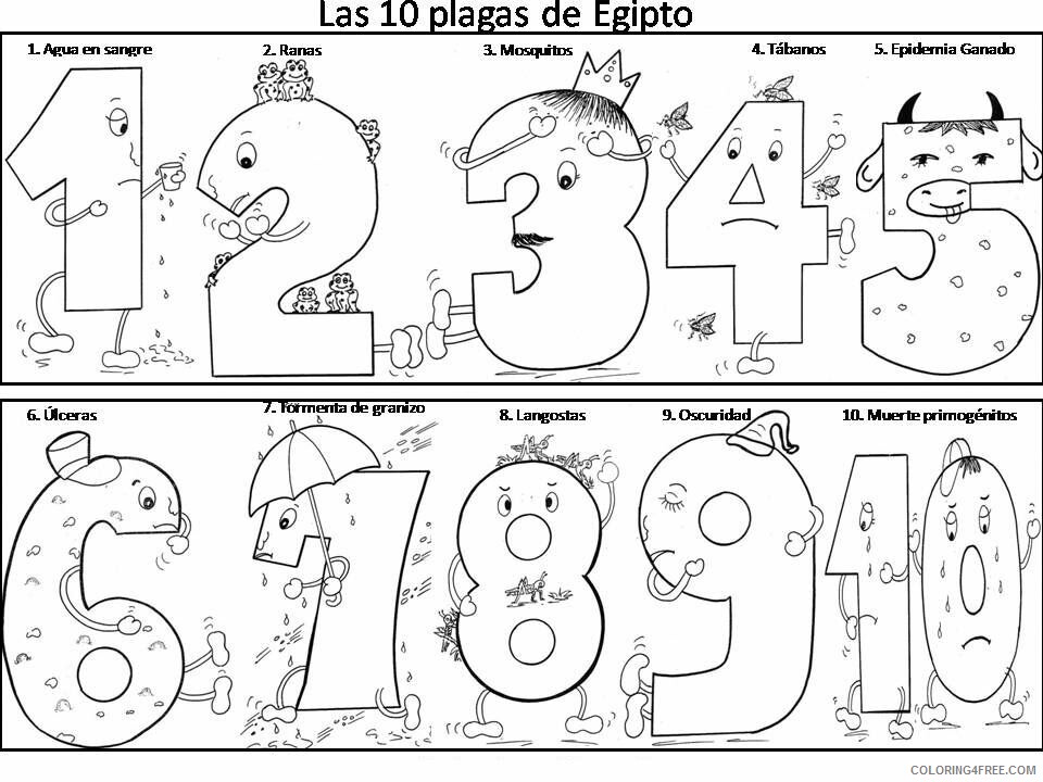 10 Plagues Coloring Pages Printable Sheets Moses Moses Bible 2021 09 087 Coloring4free