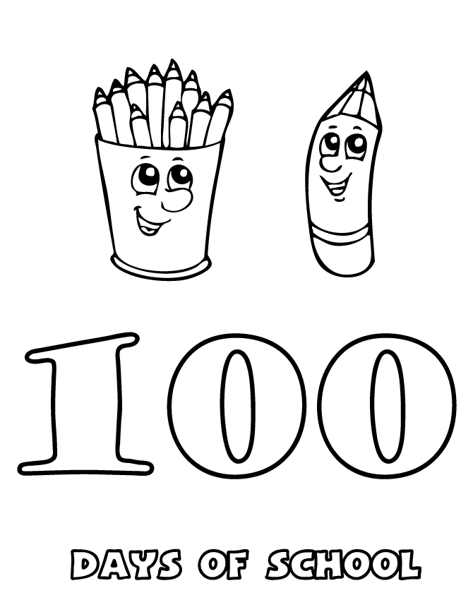 100 Days of School Coloring Pages Printable Sheets 100th Day Of School – 2021 09 123 Coloring4free