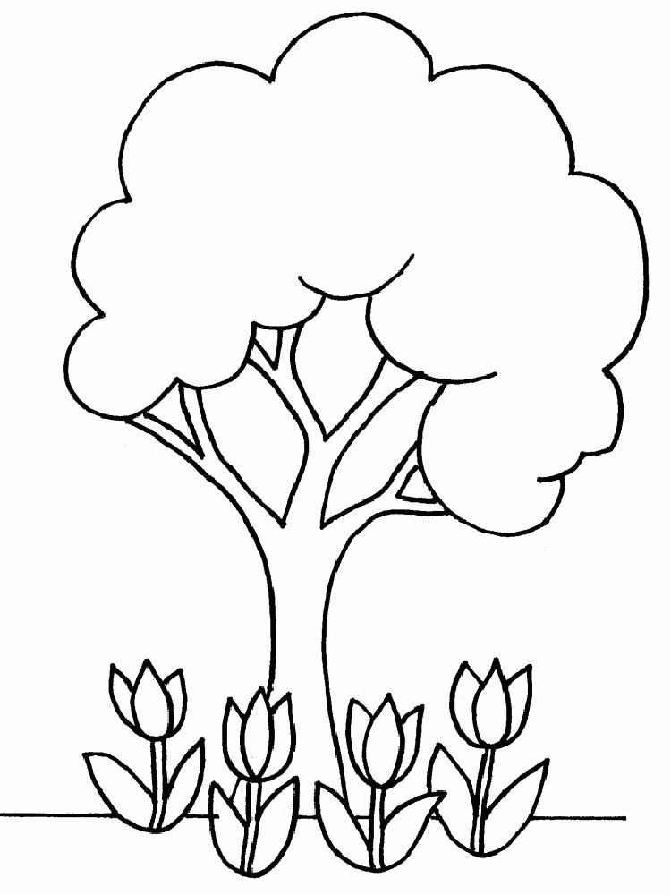 1000 Free Coloring Pages Printable Sheets Tree whit flowers Pages 2021 09 177 Coloring4free