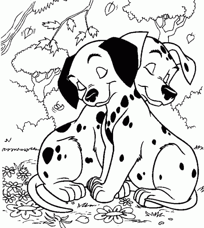 101 Dalmation Coloring Pages Printable Sheets Cute Little Dalmatian Pages 2021 09 279 Coloring4free