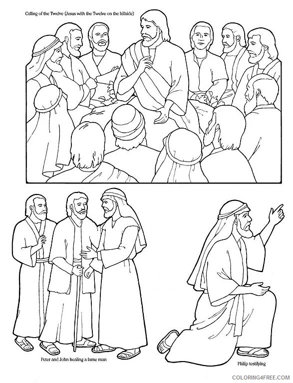 12 Apostles of Jesus Coloring Pages Calling of the Twelve Apostles 2021 09 338 Coloring4free