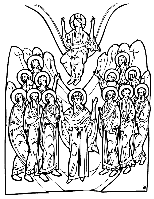12 Apostles of Jesus Coloring Pages Printable Sheets Ascension of Christ page 2021 09 337 Coloring4free