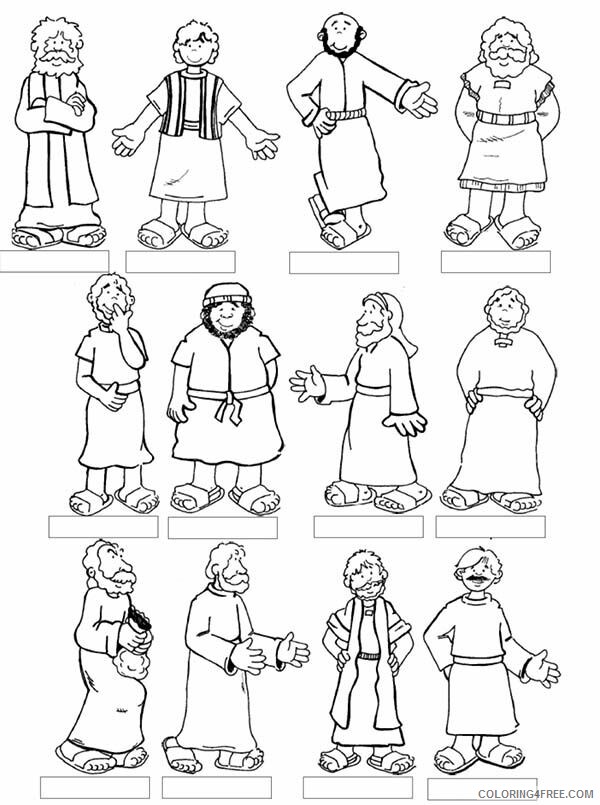 12 Apostles of Jesus Coloring Pages Printable Sheets Jesus 12 Disciples Page 2021 09 343 Coloring4free