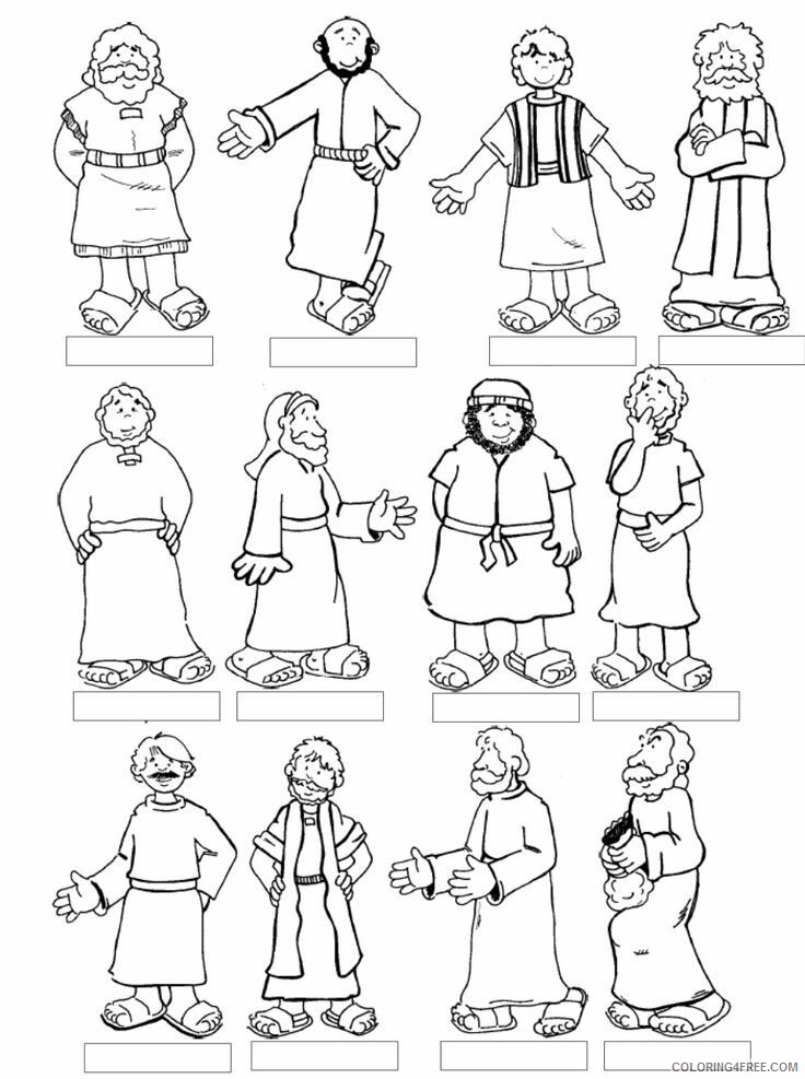 12 Apostles of Jesus Coloring Pages Twelve Apostles Sunday School Coloring 2021 09 Coloring4free
