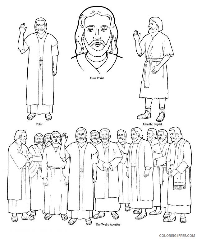 12 Apostles of Jesus Coloring Pages Twelve Disciples Sheets Google 2021 09 355 Coloring4free