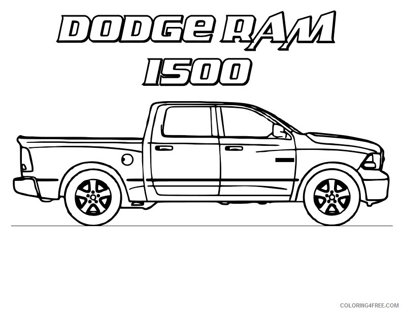 1500 Truck Coloring Pages Printable Sheets American Pickup Truck Sheet 2021 09 364 Coloring4free