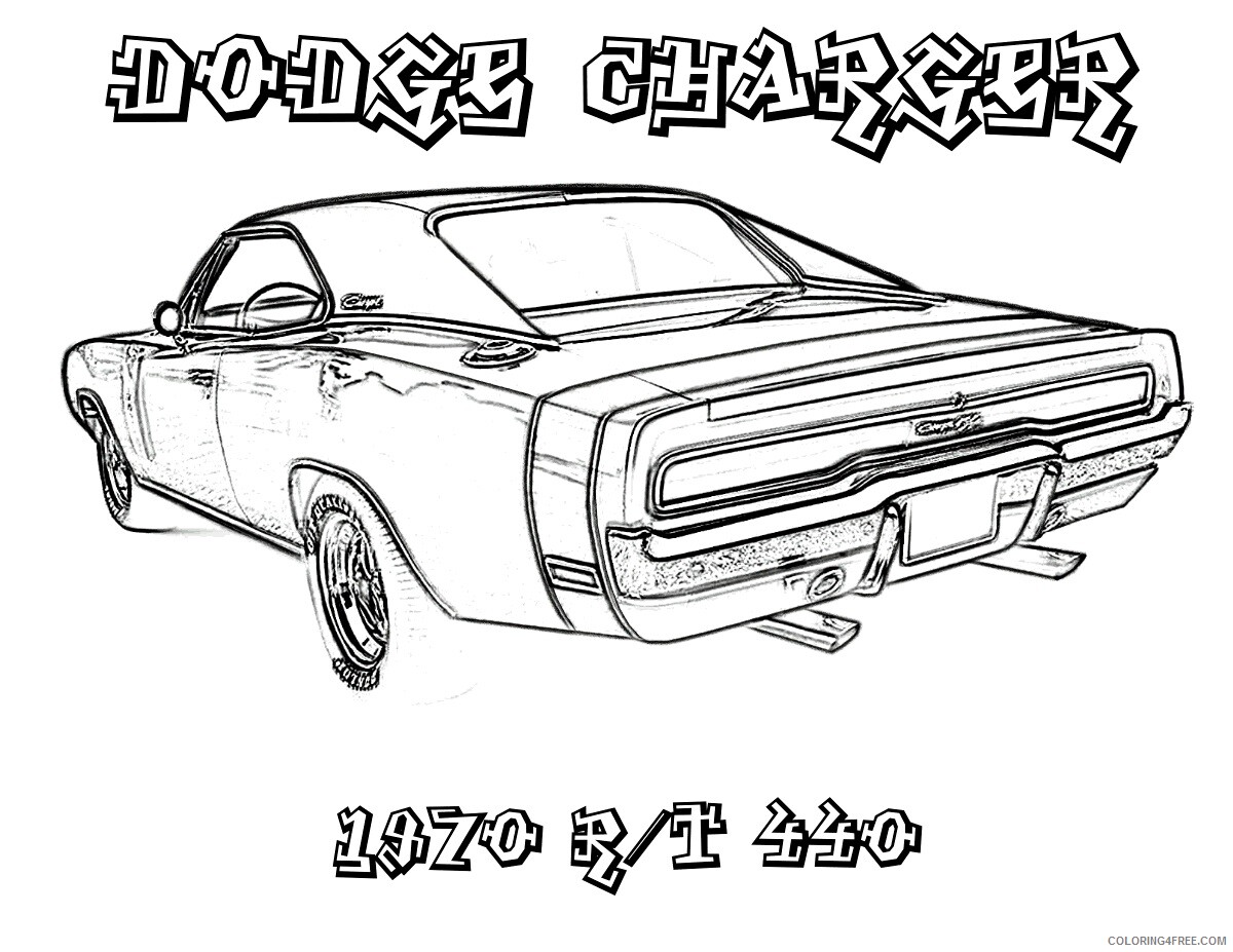1969 Dodge Charger Car Coloring Pages Printable Sheets Macho Muscle Car Free 2021 09 397 Coloring4free