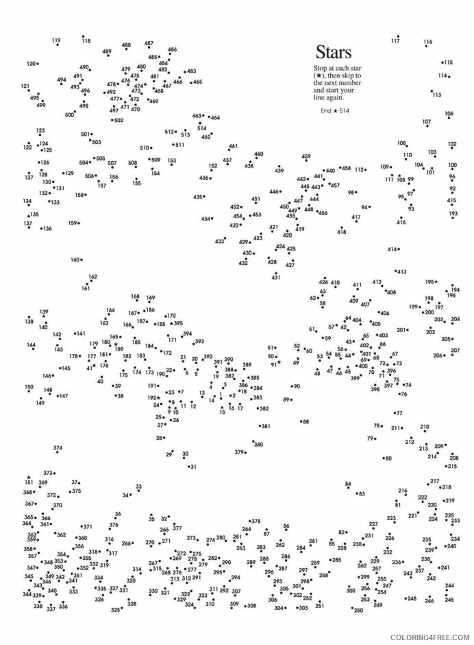 200 Dot to Dot Coloring Pages Printable Sheets Animal Dot To Dot Worksheets 2021 09 418 Coloring4free
