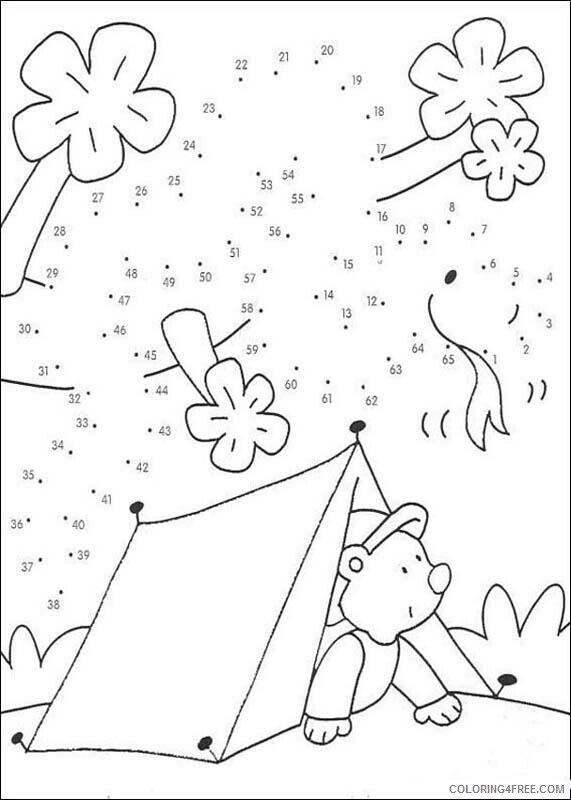 200 Dot to Dot Coloring Pages Printable Sheets Camping Dot To Dot Coloring 2021 09 419 Coloring4free