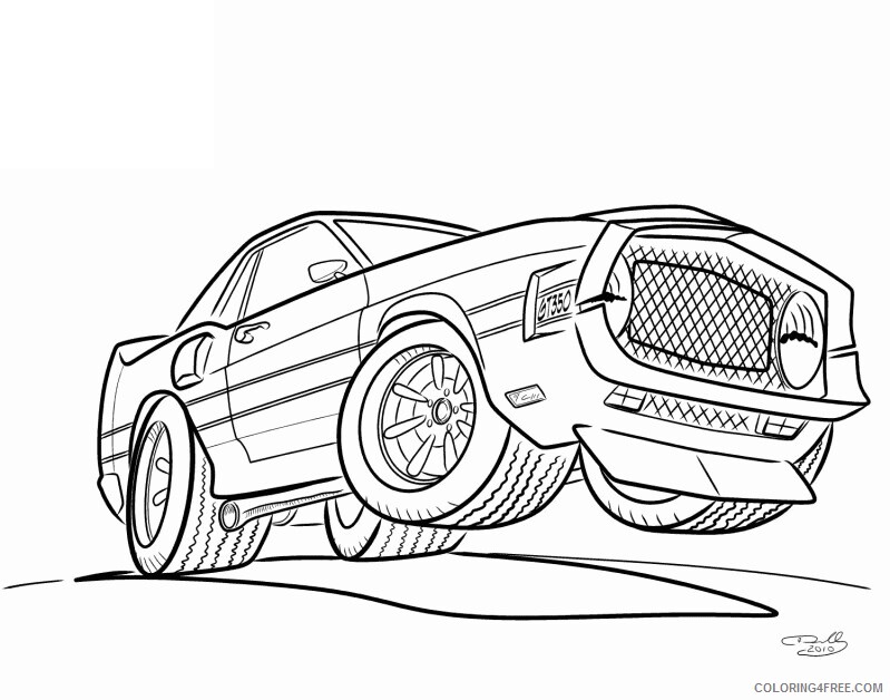 2004 Mustang Coloring Page Printable Sheets New CAR toon doodling The 2021 09 455 Coloring4free