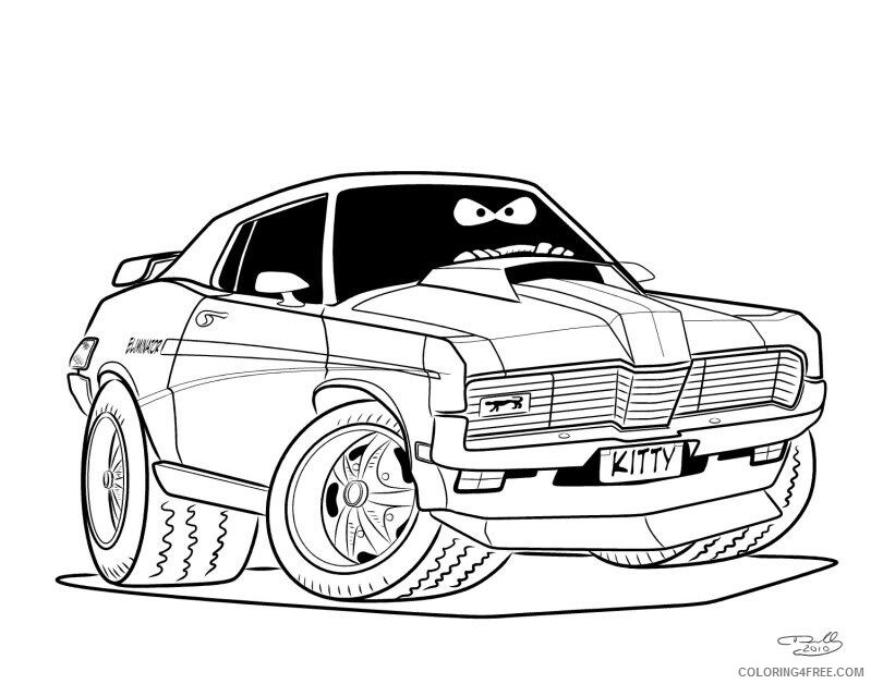 2004 Mustang Coloring Page Printable Sheets New CAR toon doodling The 2021 09 456 Coloring4free