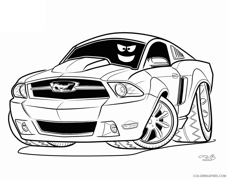 2004 Mustang Coloring Page Printable Sheets New CAR toon doodling The 2021 09 457 Coloring4free