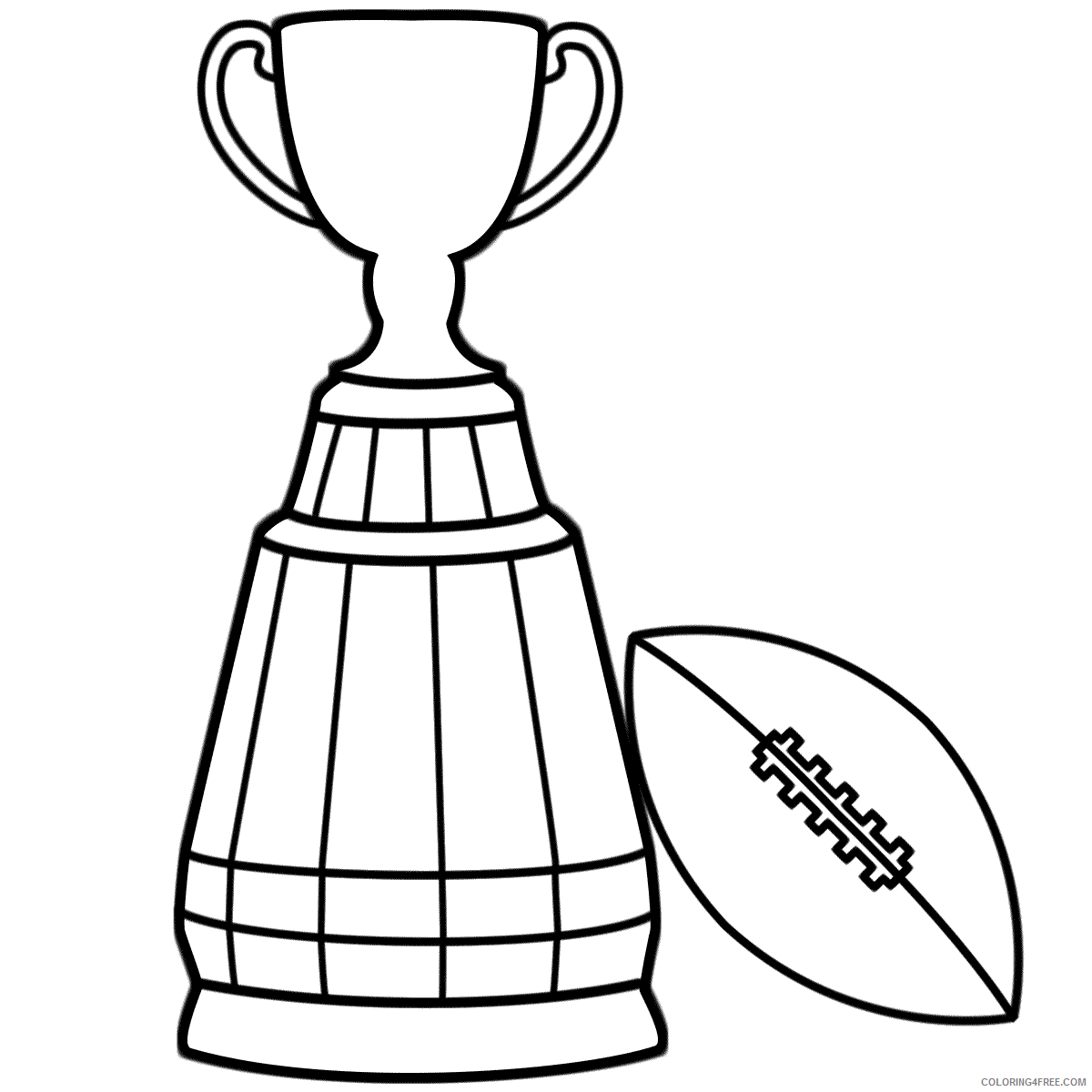2016 Super Bowl Coloring Pages Printable Sheets Super Bowl Trophy with a 2021 09 492 Coloring4free