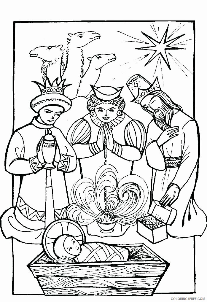 3 Kings Coloring Pages Printable Sheets 3 Wise Men Page 2021 09 509 Coloring4free