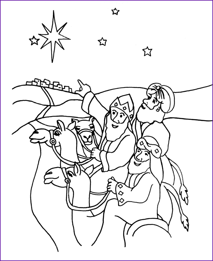 3 Kings Coloring Pages Printable Sheets 3 wise men sketch Clip 2021 09 511 Coloring4free