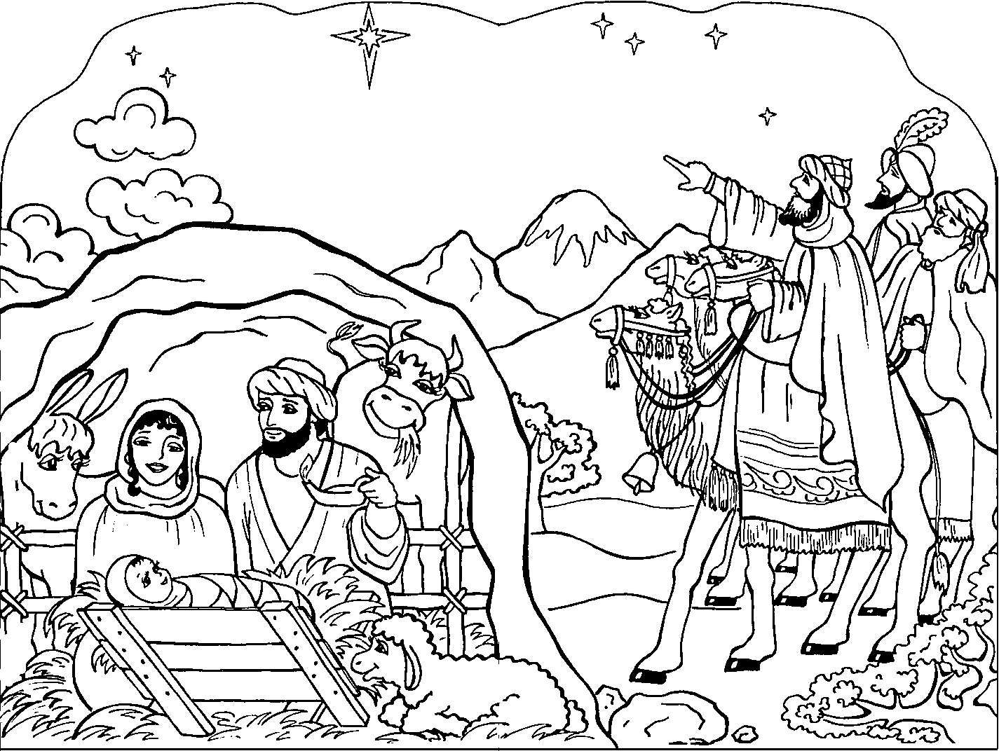 3 Kings Coloring Pages Printable Sheets Manger Page Fantastic Pages 2021 09 520 Coloring4free