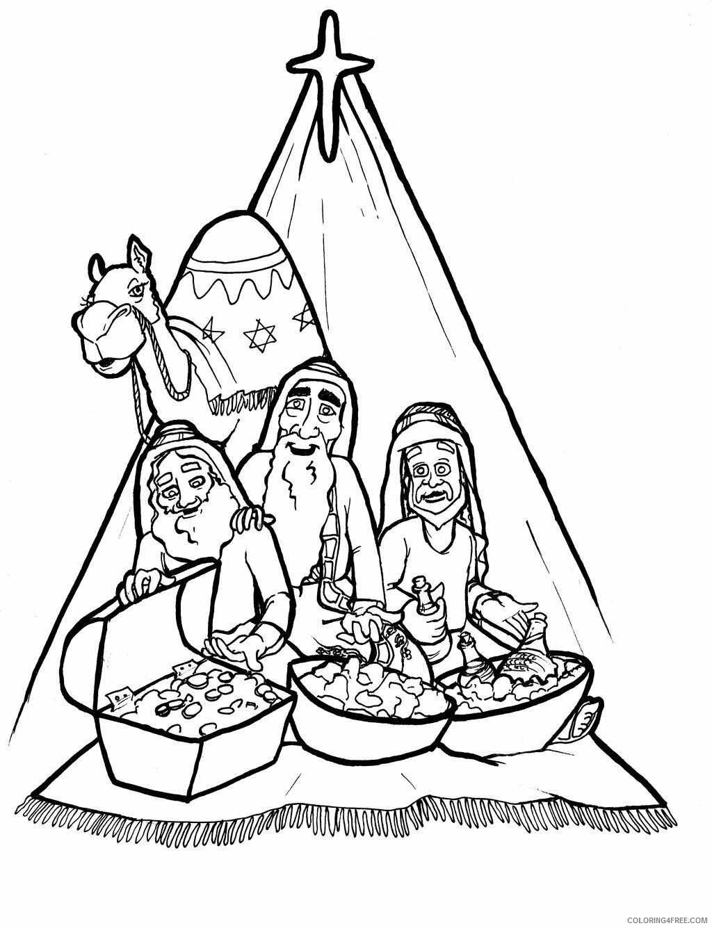 3 Kings Coloring Pages Printable Sheets The 3 Kings Page 2021 09 522 Coloring4free