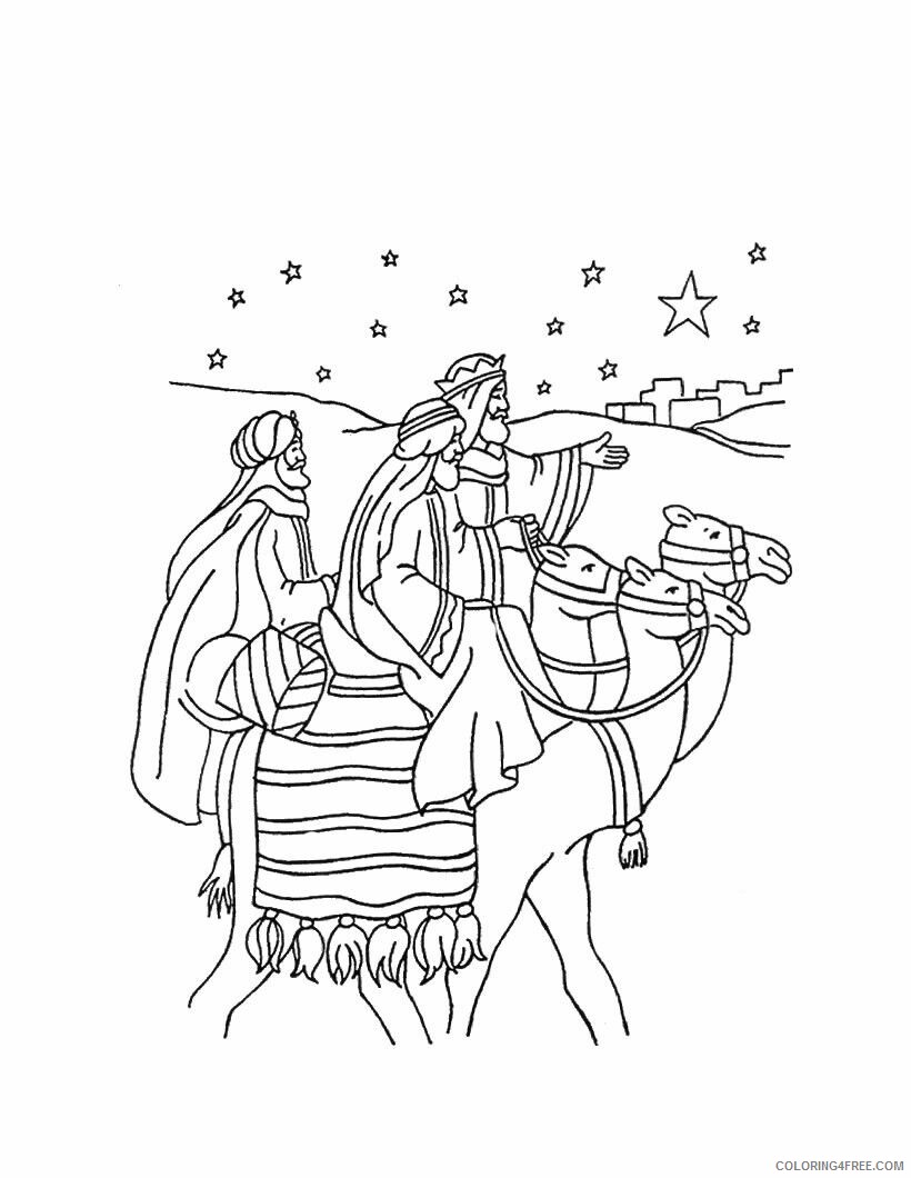 3 Kings Coloring Pages Printable Sheets The journey of the three 2021 09 523 Coloring4free