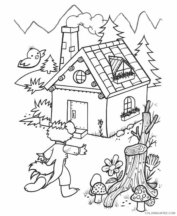 3 Little Pigs Pictures Printable Sheets 3 little pigs brick house 2021 09 533 Coloring4free