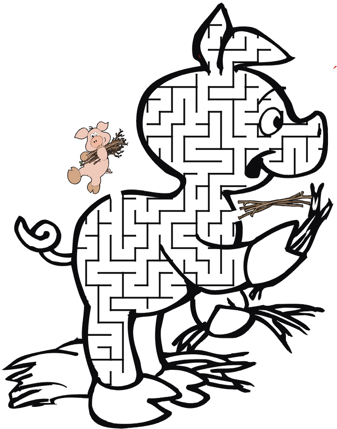 3 Little Pigs Pictures Printable Sheets Printable Three Little Pigs Maze 2021 09 544 Coloring4free