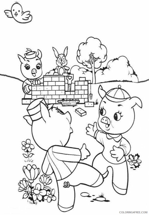 3 Pigs Picture Printable Sheets Three Little Pigs Colouring Pages 2021 09 587 Coloring4free