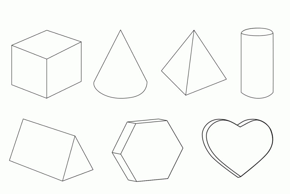 3D Coloring Pages Printable Printable Sheets 3D Geometric Shapes Page 2021 09 615 Coloring4free