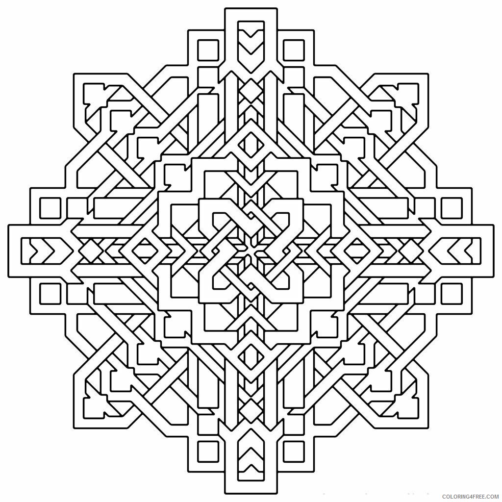 3D Coloring Pages Printable Printable Sheets Printable Geometric Color Coloring 2021 09 Coloring4free