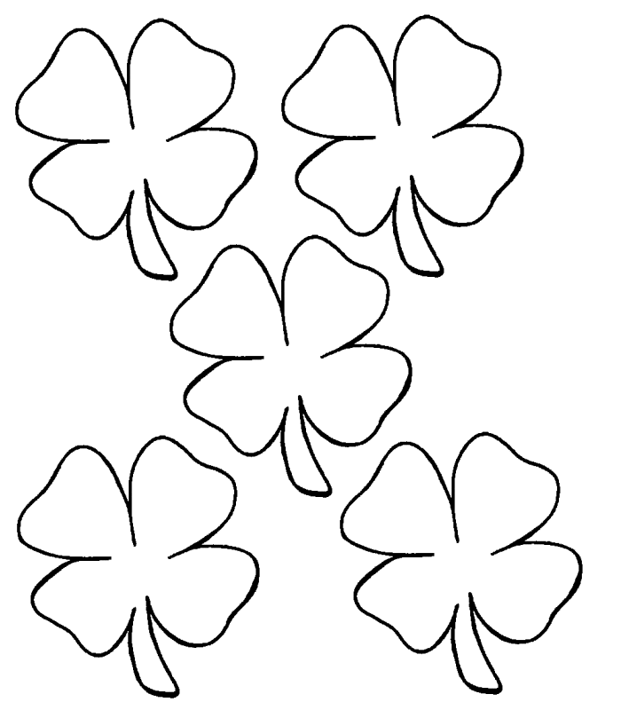 4 Leaf Clover Picture Printable Sheets Four Leaf clover page 2021 09 653 Coloring4free