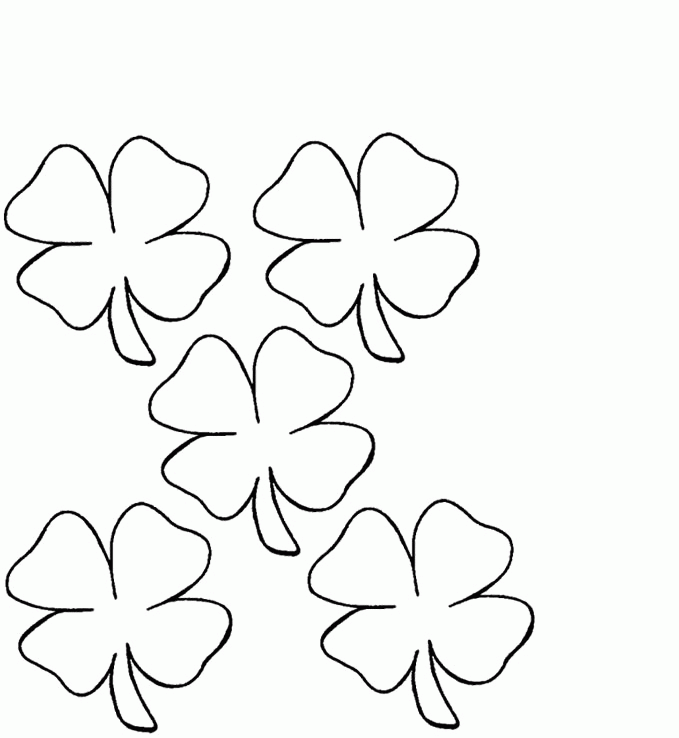 4 Leaf Clover Picture Printable Sheets Spring Day 4 2021 09 661 Coloring4free