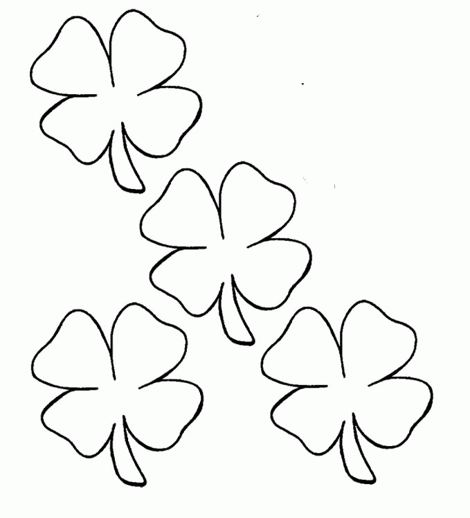 4 Leaf Clover Template Printable Sheets Four Leaf Clover Diverse Coloring 2021 09 Coloring4free